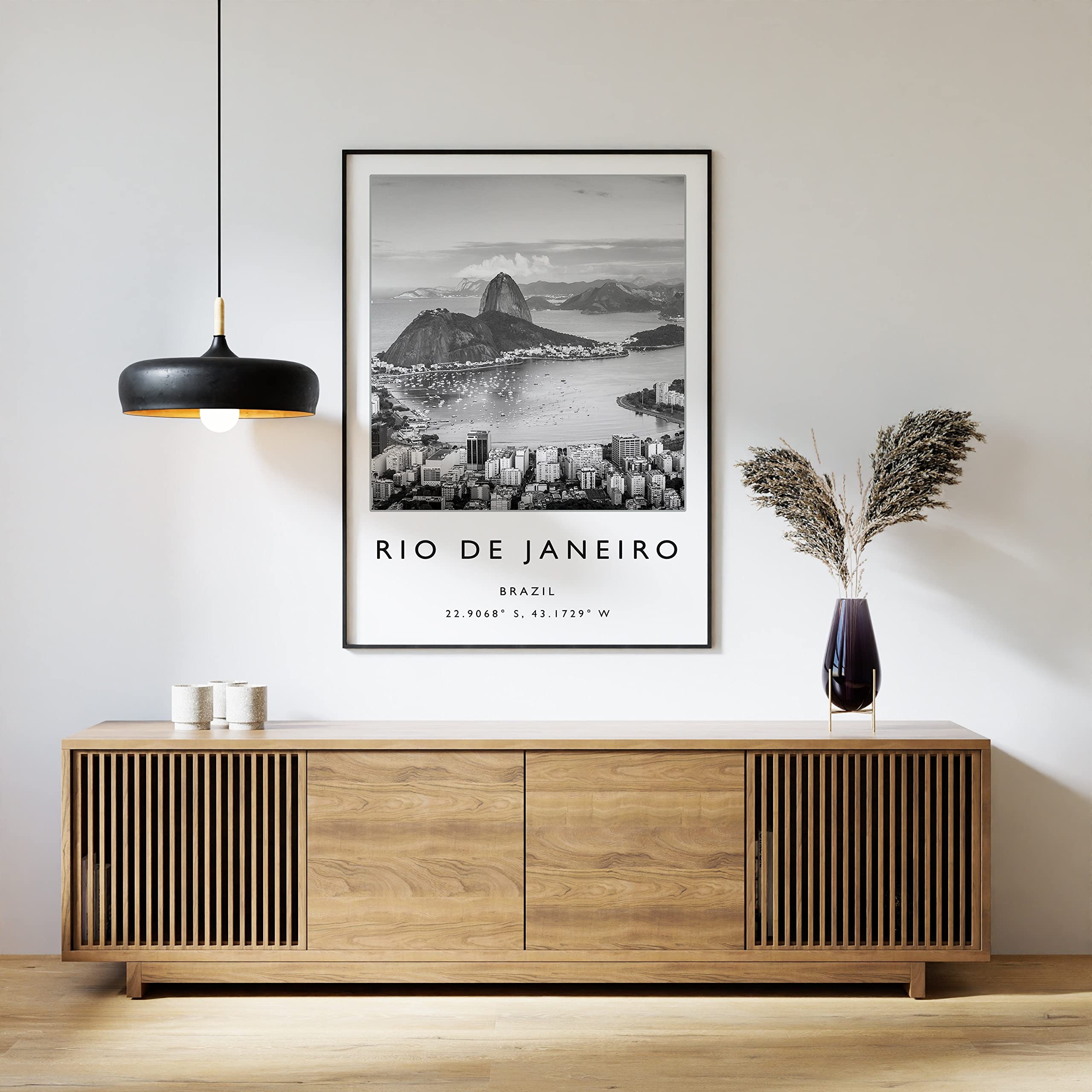 Rio De Janeiro Brazil Wall Print, Brazil Wall Art South America Black And White Rio De Janeiro Photo, 138 Poster Travel Print Photo