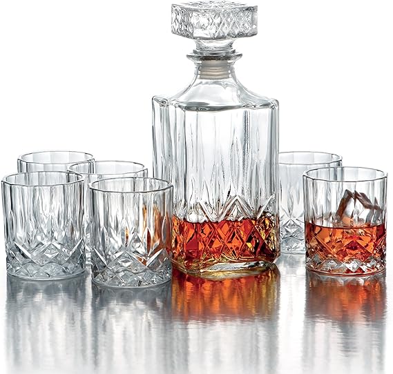 Lighten Life 5 Piece Whiskey Decanter Sets, Crystal Whiskey Decanter - View #8