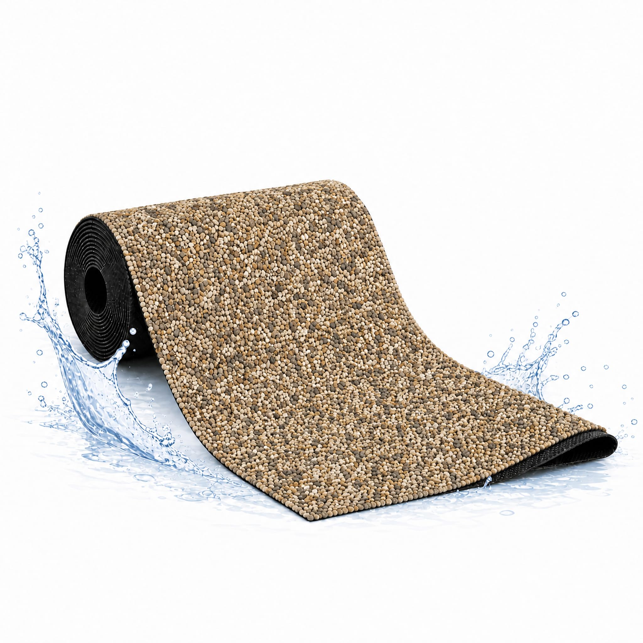 Steinfolie Sandfarben für Teichrand & Bachlauf 0,6 m x 4 m