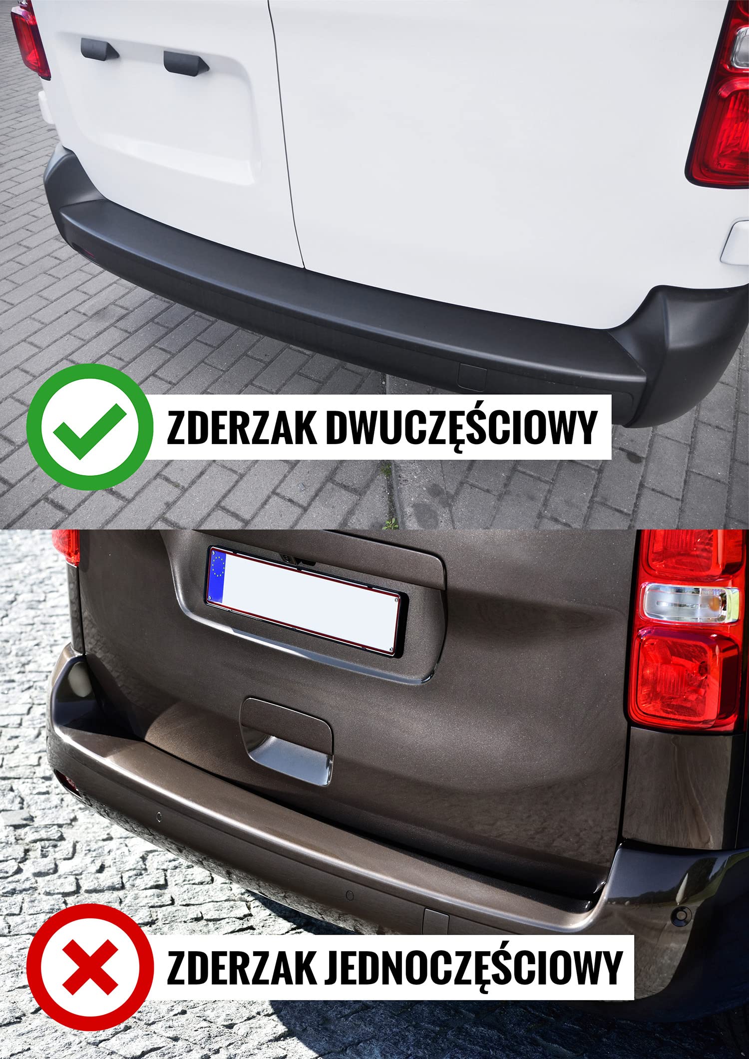 CHROMEMASTER| Listwa Ochronna Tylnego Zderzaka | Pasuje do Opel Zafira Life L Extra Long 2019- | Tworzywo ABS, czarny mat; Listwa Chroni Lakier Tylnego Zderzaka przed Zarysowaniem i Uszkodzeniem