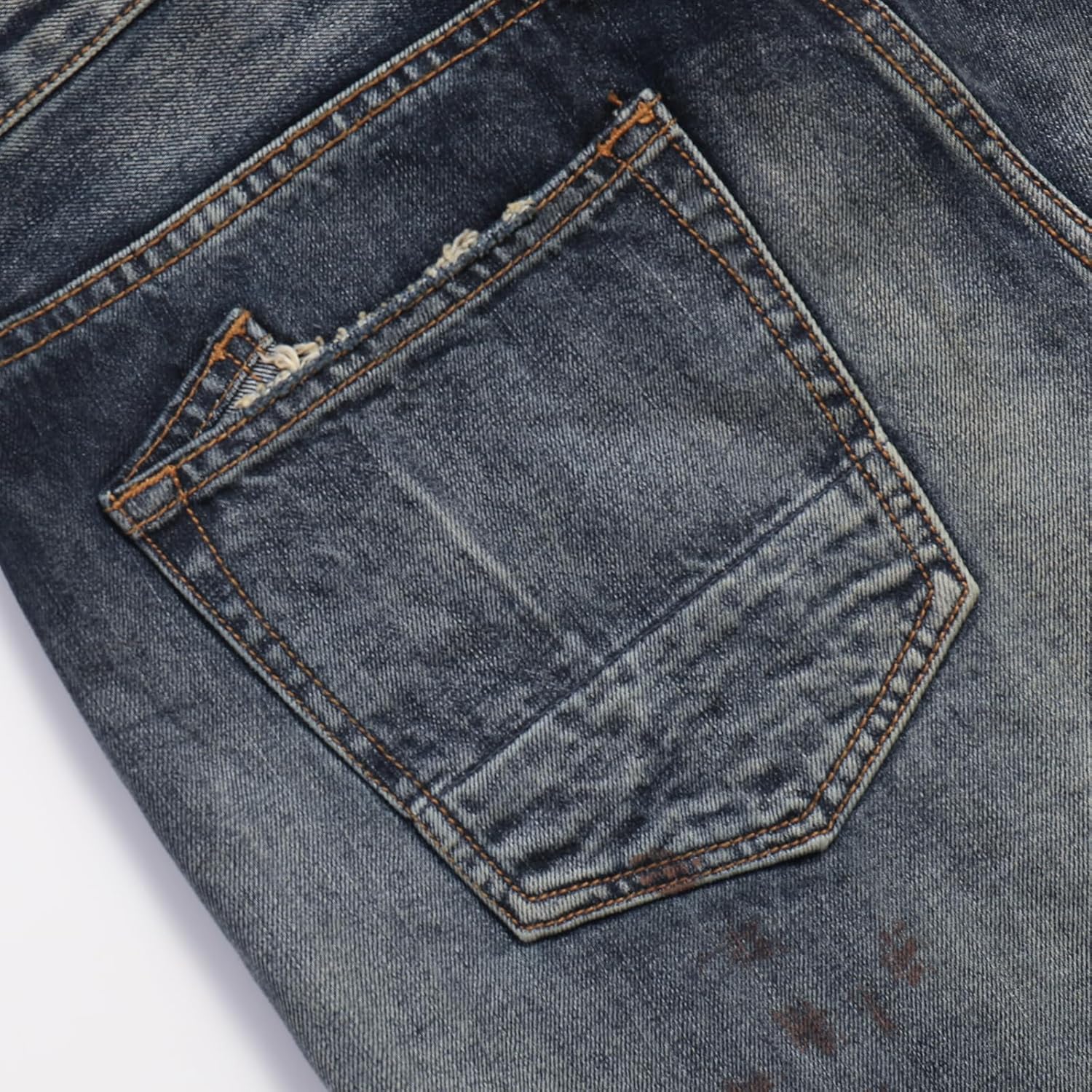 Men's Casual Straight Jeans Slim Retro Vintage Denim Pants Streetwear - Image 8