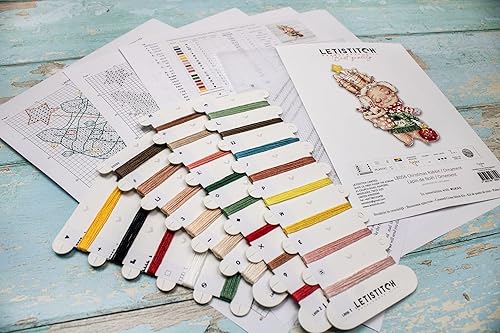 Miniatura 8 de Wizardi Kit de punto de cruz de LetiStitch con abrazos de Navidad L8019