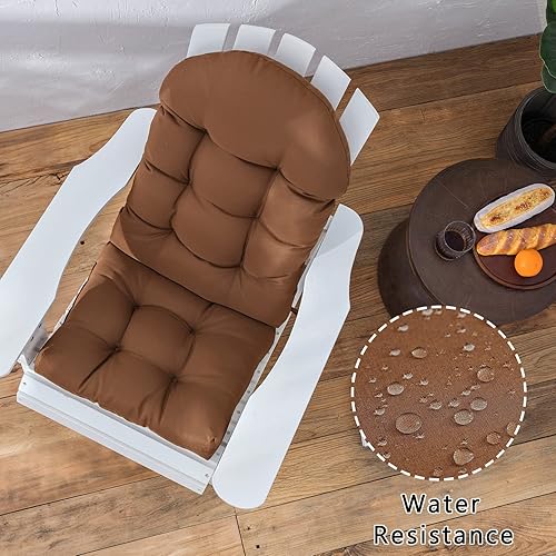 Miniatura 5 de Enipate Cojines resistentes a la intemperie para silla Adirondack, respaldo alto, para interiores y exteriores, almohadillas de asiento para patio