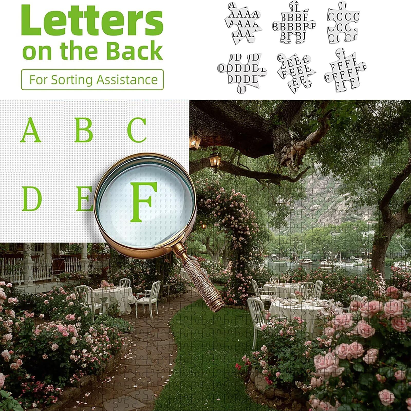 Puzzle Arte con Scatola Giardino, Rosa Puzzle Legno 2000 Pezzi Adulti 99x70cm, Attività di Intrattenimento ad Alta Difficoltà, DIY Classici Gioco, Jigsaw Per Tutta La Famiglia, Estate Regalo, M-8126