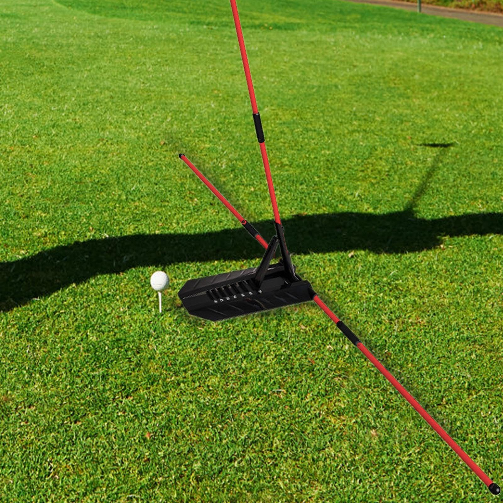 Golf Alignment Sticks, Portable Training Aid, Multi-Functional Swing Trainer, Precision Practice Tool, for Golfers & Sports Lovers, 0.41x0.41 inches, Accuracy Training Tool