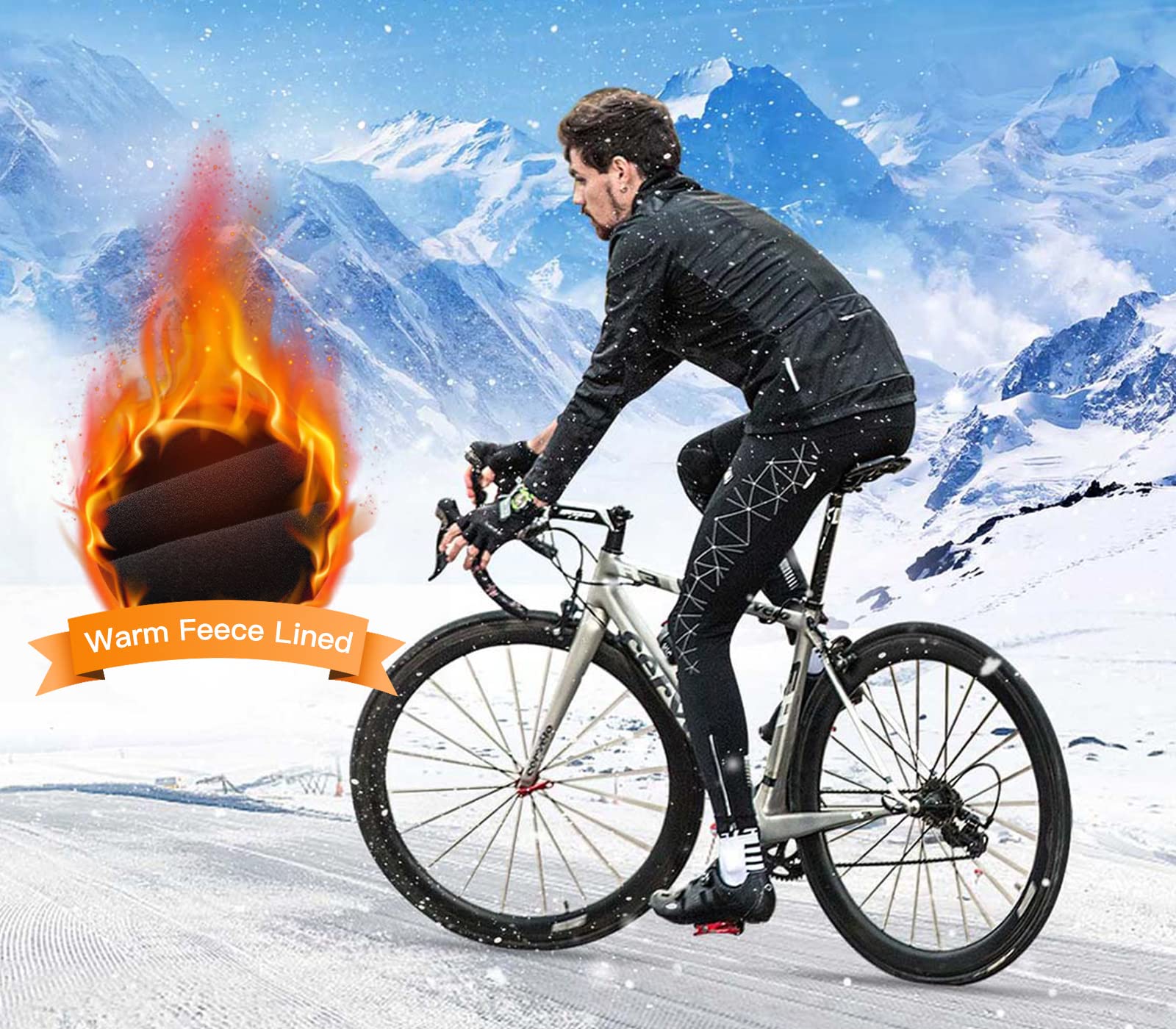 Santic męskie spodnie kolarskie, kolarstwo górskie, oddychające, wyściełane 4D, długie rajstopy, do jazdy na rowerze, motocykl, MTB, MTB