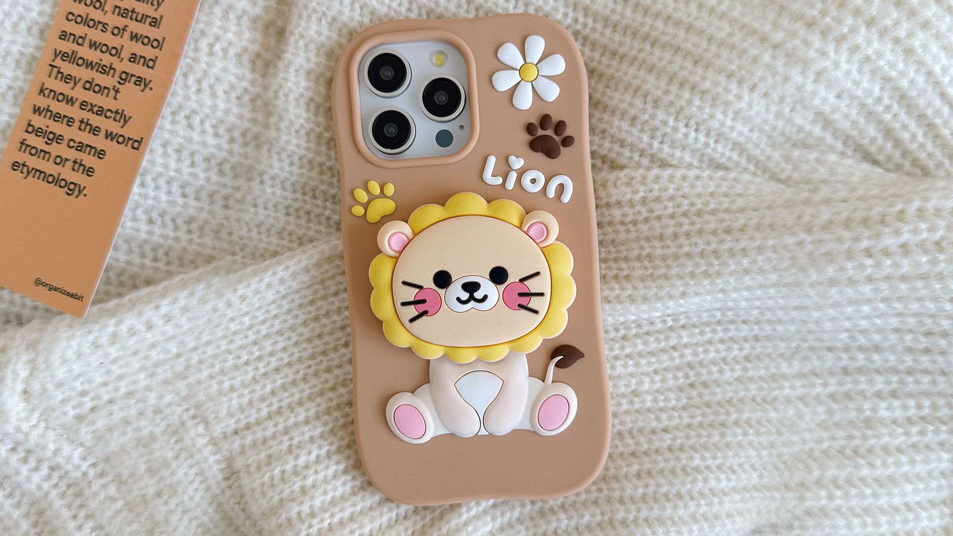 TUFTA Cute 3D Flower Phone Case For IPhone 17 - Retractable Stand & Grip With Floral