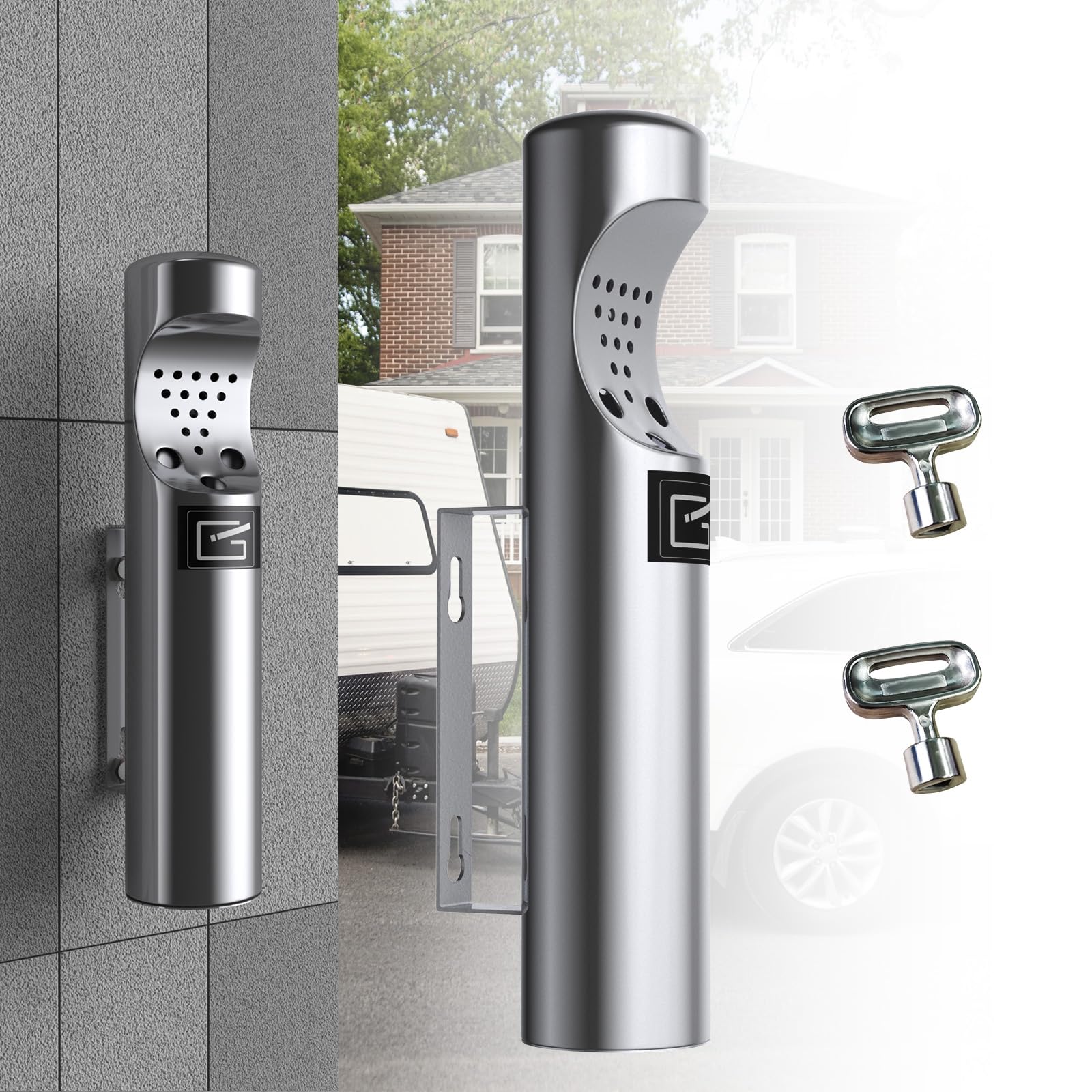 cigarette disposal amazon Wall Mounted Cigarette Butt Receptacle Disposal Outdoor, Outside Ashtrays  for Cigarettes, Commercial Smokers Outpost for Ash Removal, Keep Your Area  Tidy! -Stainless Steel: Amazon.com: Industrial & Scientific
