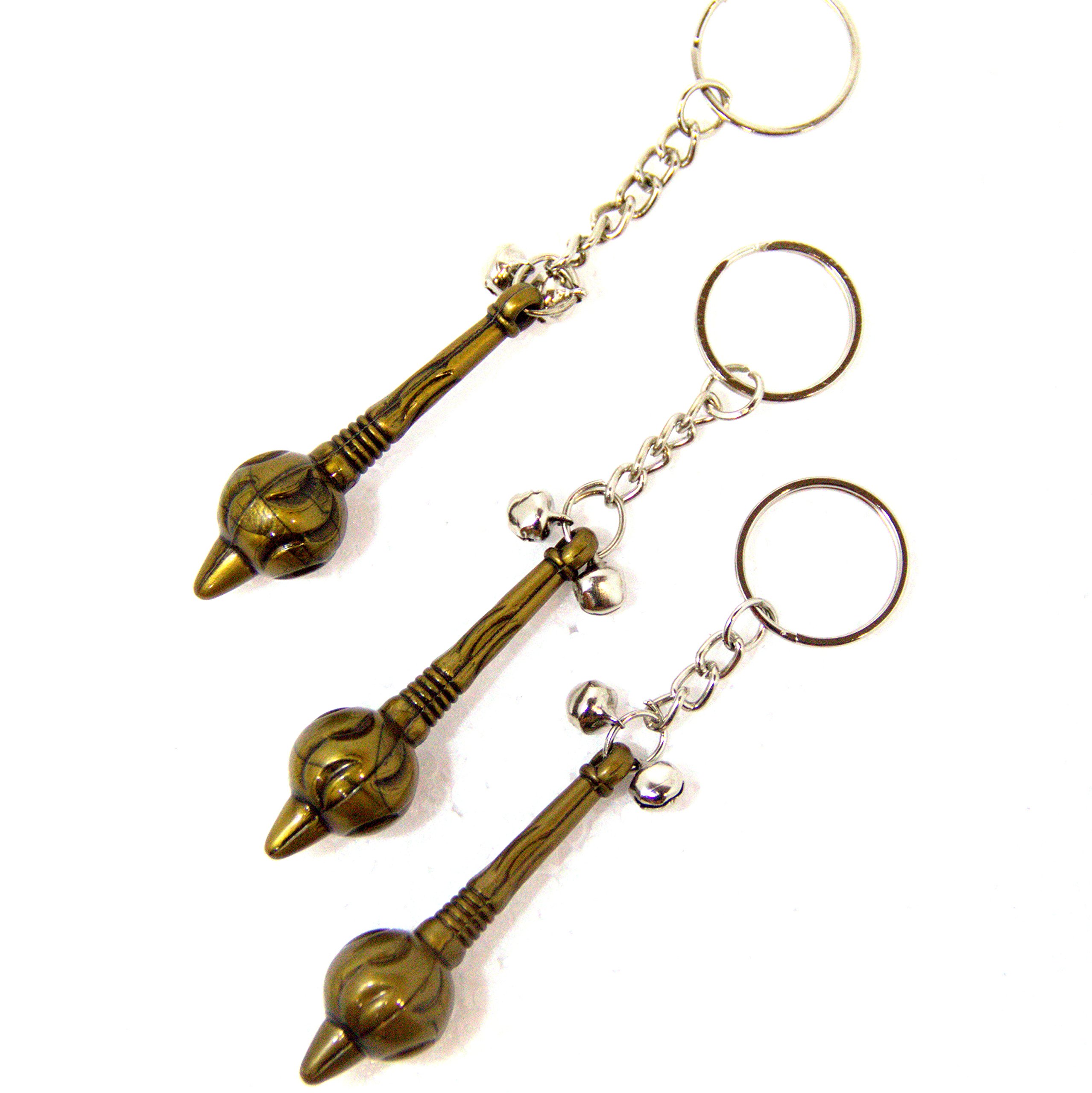 Buy M'VIR Hanuman/Bajrangi/Bhima Mace/Gada Keychain, Pack of 3 Comes