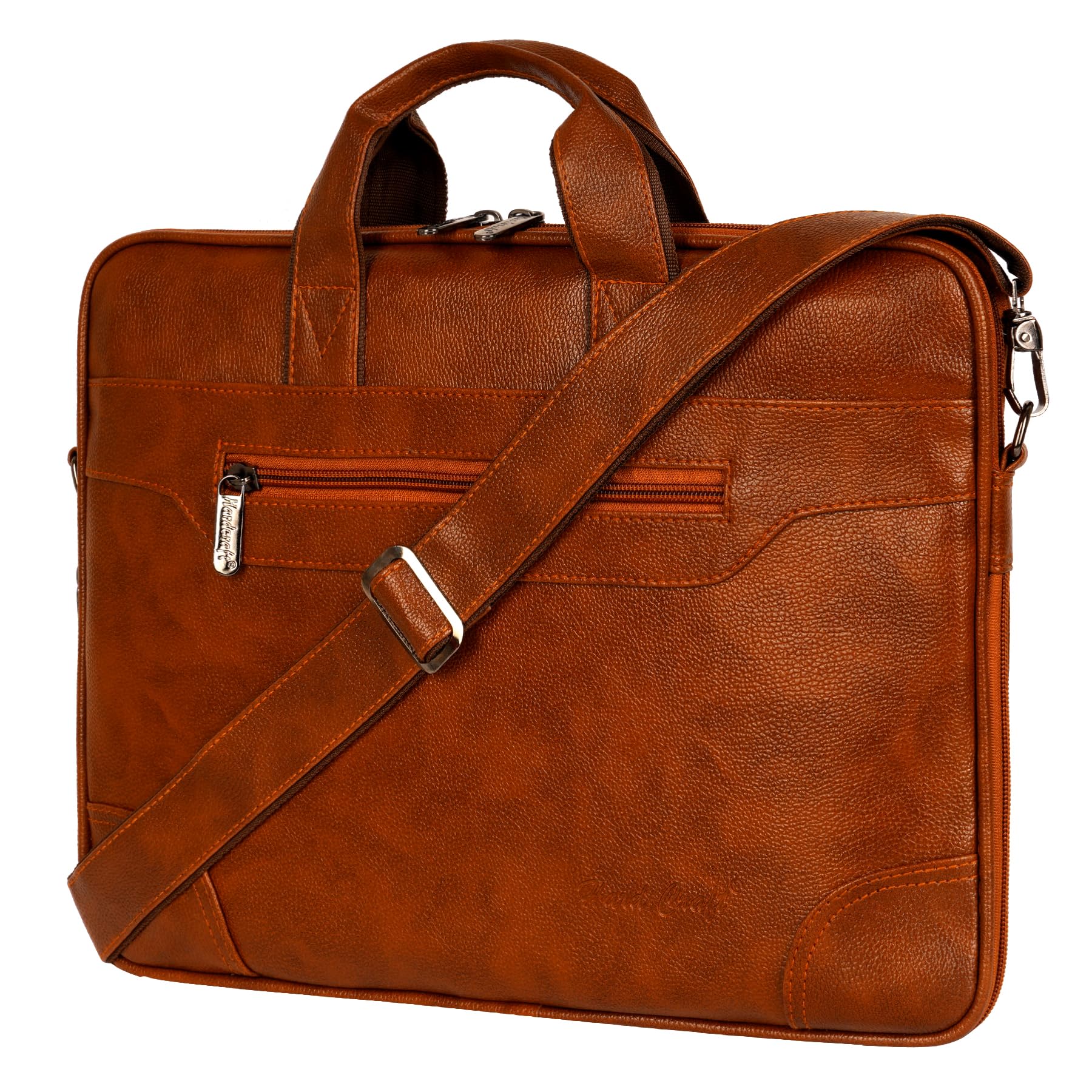 Hard Craft PU Leather Formal Office Sleeve Bag For 15.6 inch Laptop MacBook INoteBook Notepad Tablets Crossbody Briefcase Messenger Bag for Men Women With Detachable Shoulder Straps (Rust) (B0CP56L57F) Amazon Price History, Amazon Price Tracker