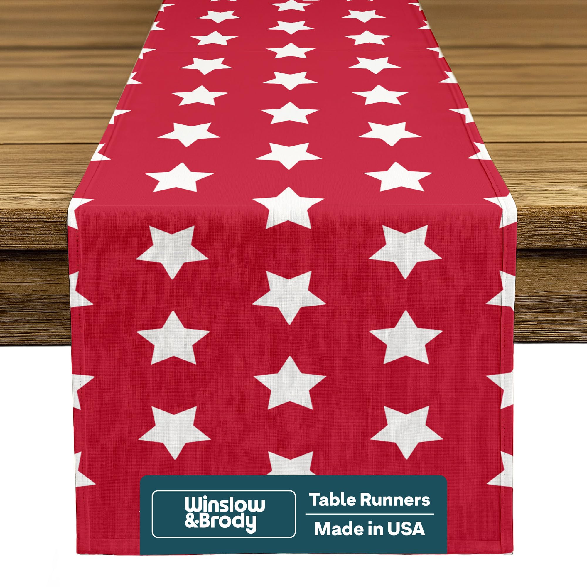 American Stars 4th of July Table Runner | Made in America | Memorial Day Summer Home Kitchen Patriotic Table Decorations - 14 x 72 Inches Long