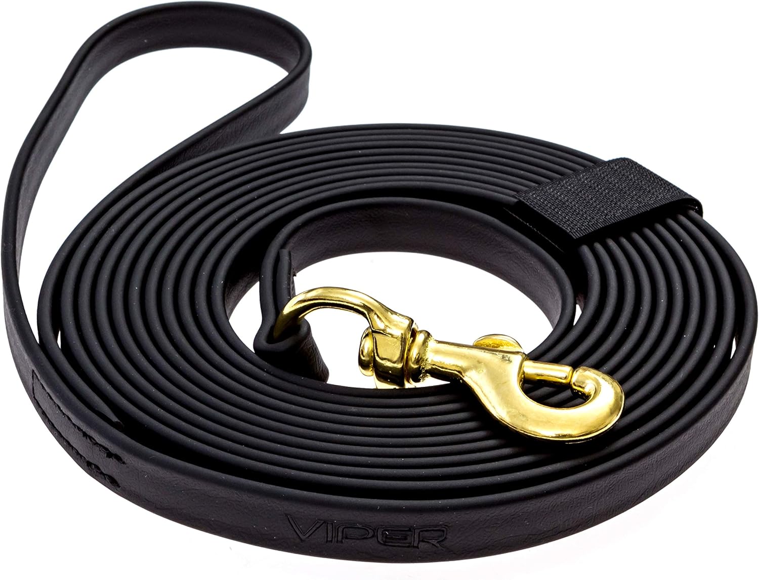 Viper Biothane Working Tracking Lead Leash Long Line for Dogs 2 Colors and 6 Sizes,Black,5/8" x 33ft
