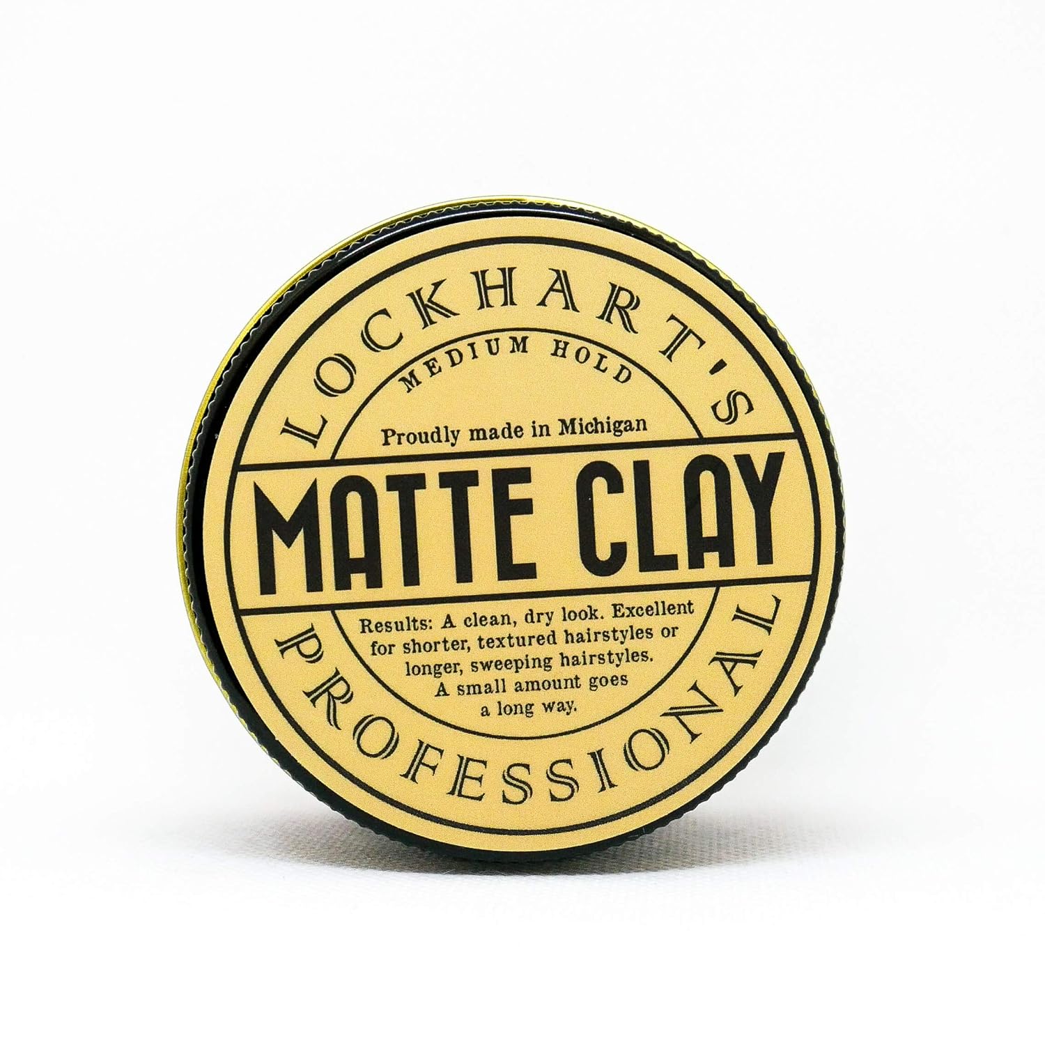 Lockhart's Professional Matte Clay, Medium/Firm Hold, Matte Shine (3.7 oz.)