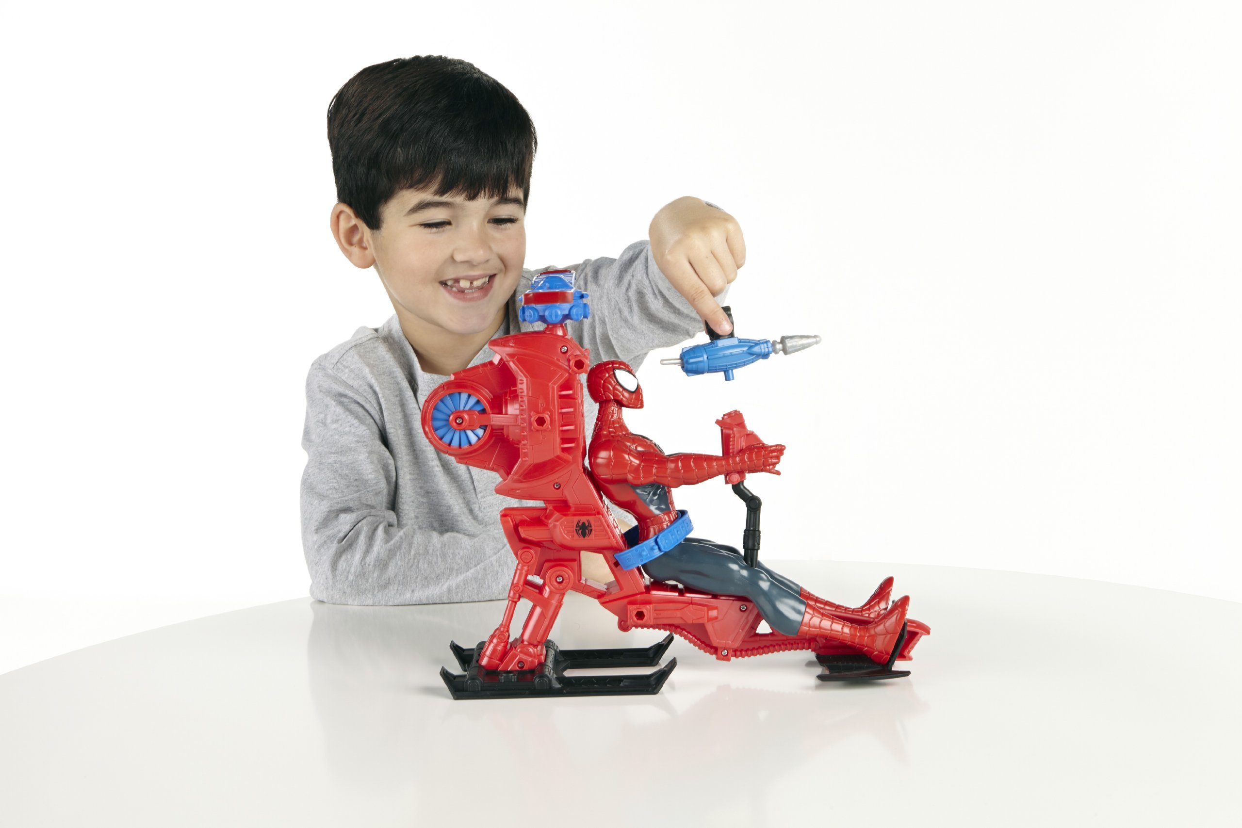 Hasbro - Spiderman Elicottero con Personaggio 30 Cm