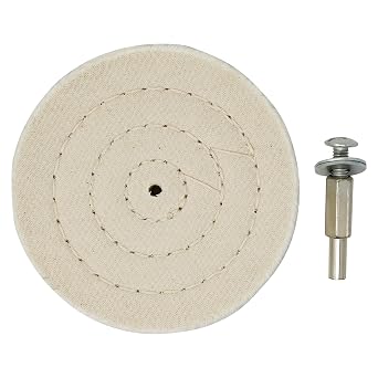 Dapetz   4" 100mm Polishing Wheel Stitched Cotton Buffing Wheel Pad Mop Bench Grinder Car Polishing For Metal Aluminum/steel/chrome/alloy Wood Plastic Glass Ceramic White
