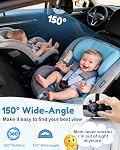 HD 1080P Caméra de voiture bébé: Facile à installer 150° Caméra de siège de voiture à angle large - Vue de nuit ultra-claire Vue de fond complète - Conduite sans danger pour les enfants