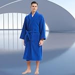 Men's Robe,Pure Cotton Robe for Men,Absorbent Bathrobe,Luxurious Terry Cloth Bathrobe with Shawl Collar