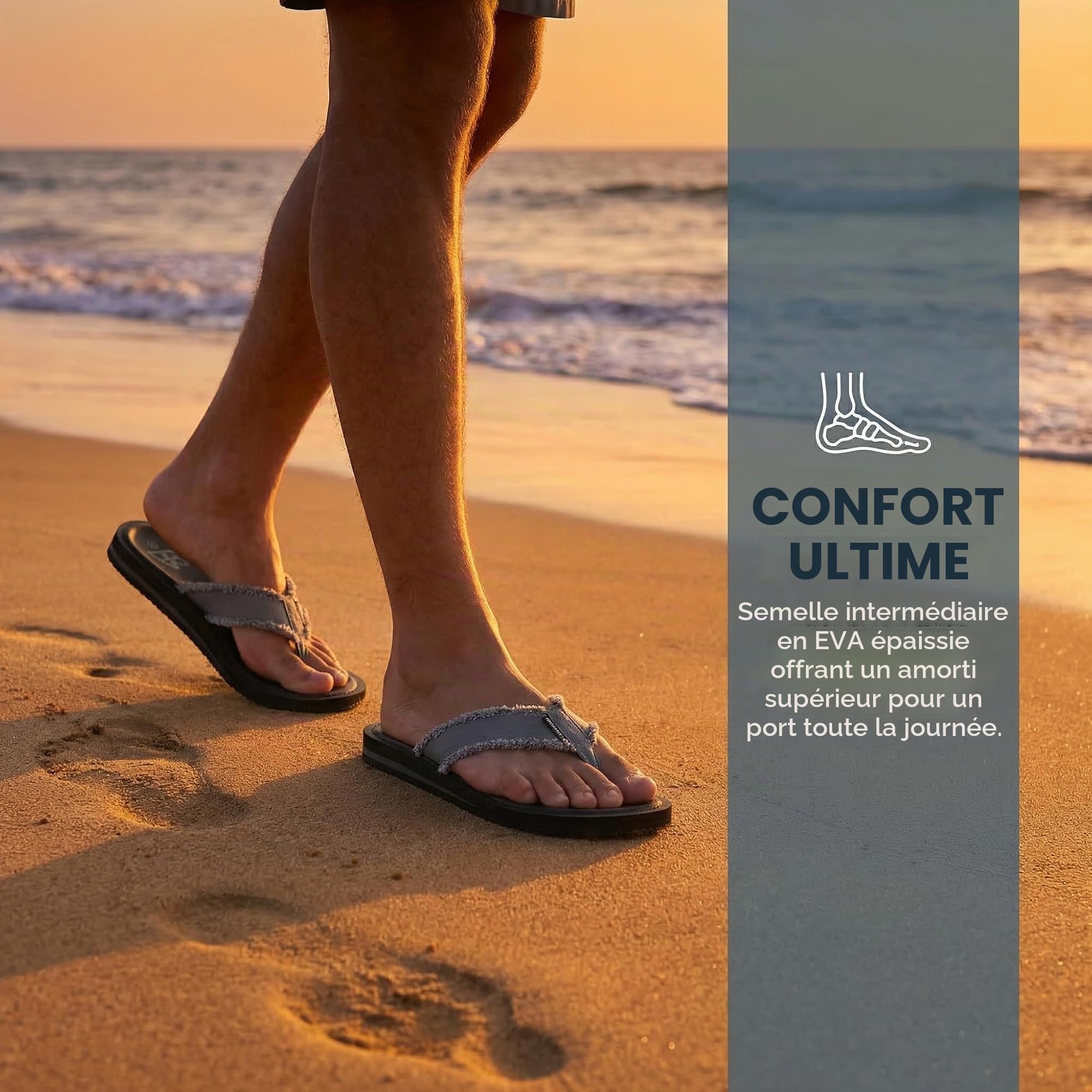 ARRIGO BELLO Tongs Confortables Homme Sandales Légeres Antidérapantes été Chaussures de Plage Piscine 41-46 EU