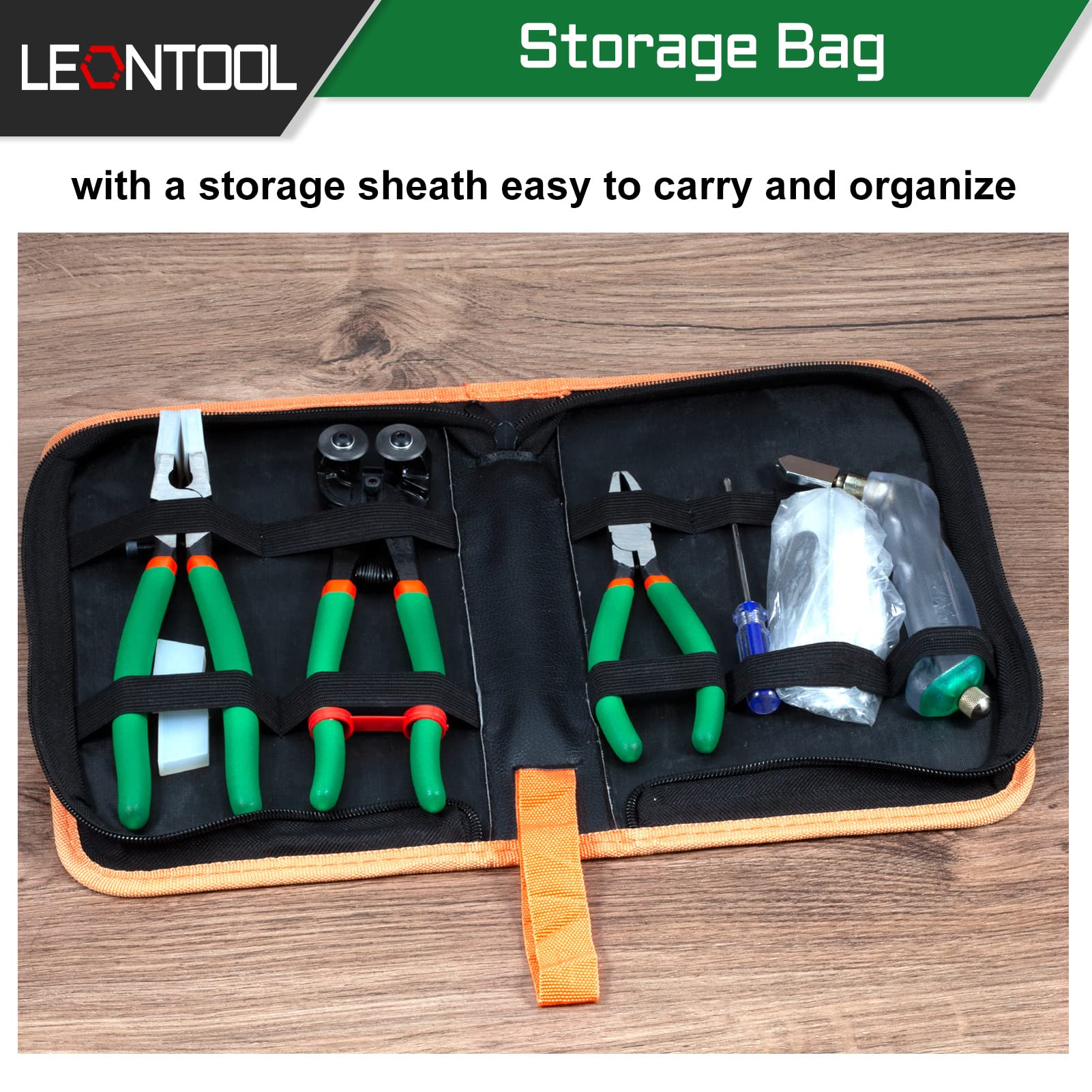 LEONTOOL Juego de 20 herramientas de mosaico de 8 pulgadas con ruedas de vidrio para azulejos con rueda de corte de repuesto y alicates de vidrio para correr, alicates Grozer Kit de cortador