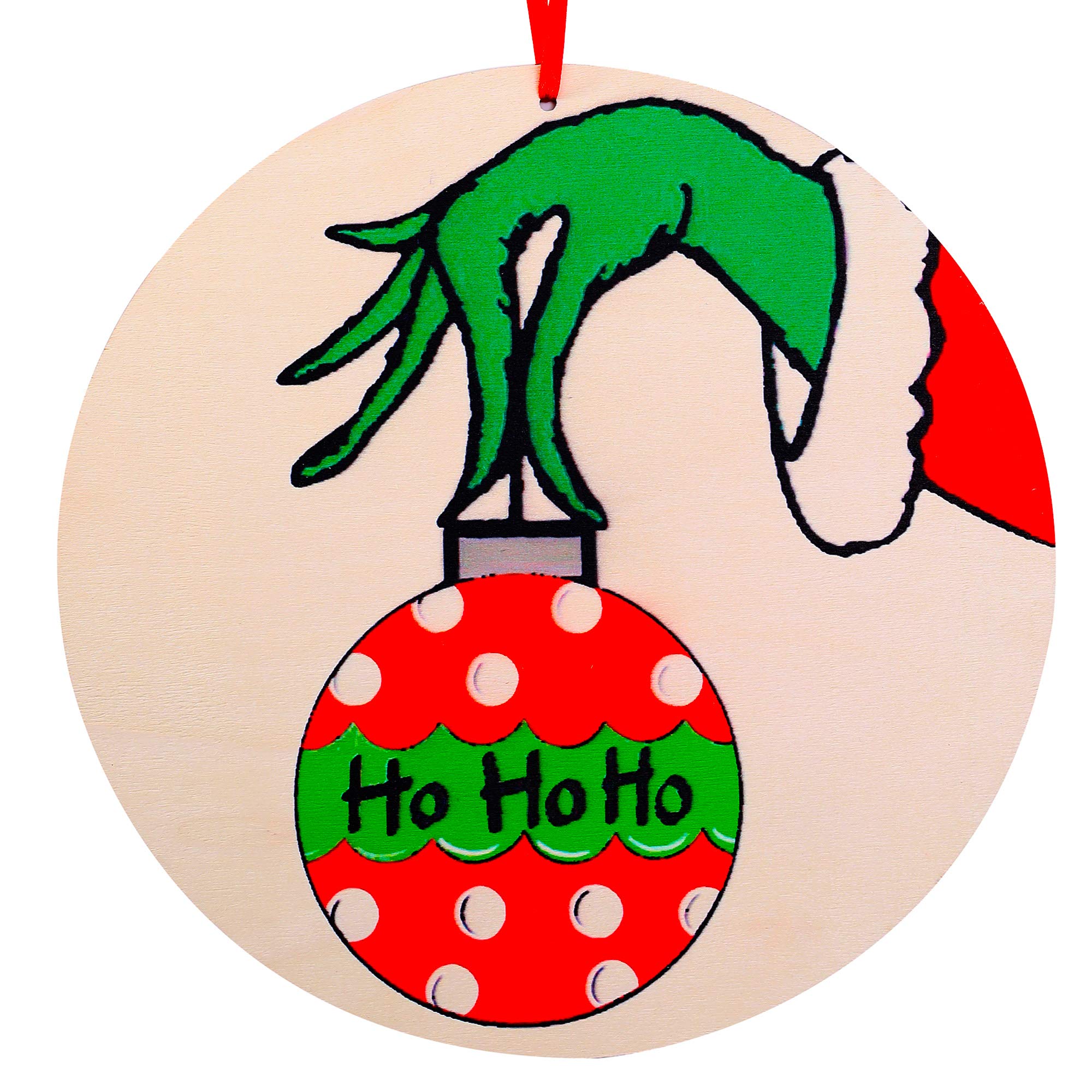 Buy Christmas Door Wreath Decorations Grinch Wooden Door Hanger Hanging