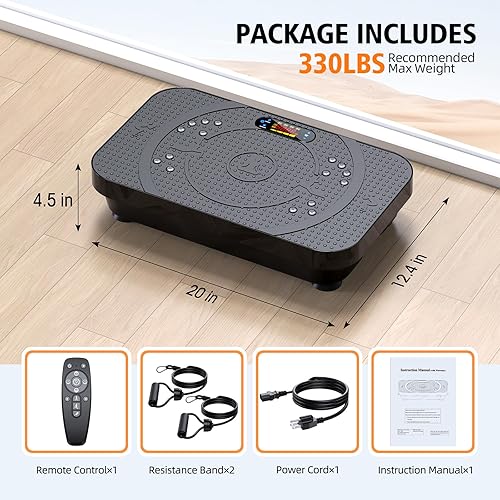 Miniatura 8 de Máquina de ejercicios de placa de fitness con vibración, modo automático profesional de cuerpo completo, promueve la circulación linfática, quema