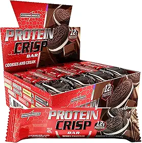 Integralmédica - Barra Proteína Crisp Bar Cookies and Cream - Display com 12 unidades