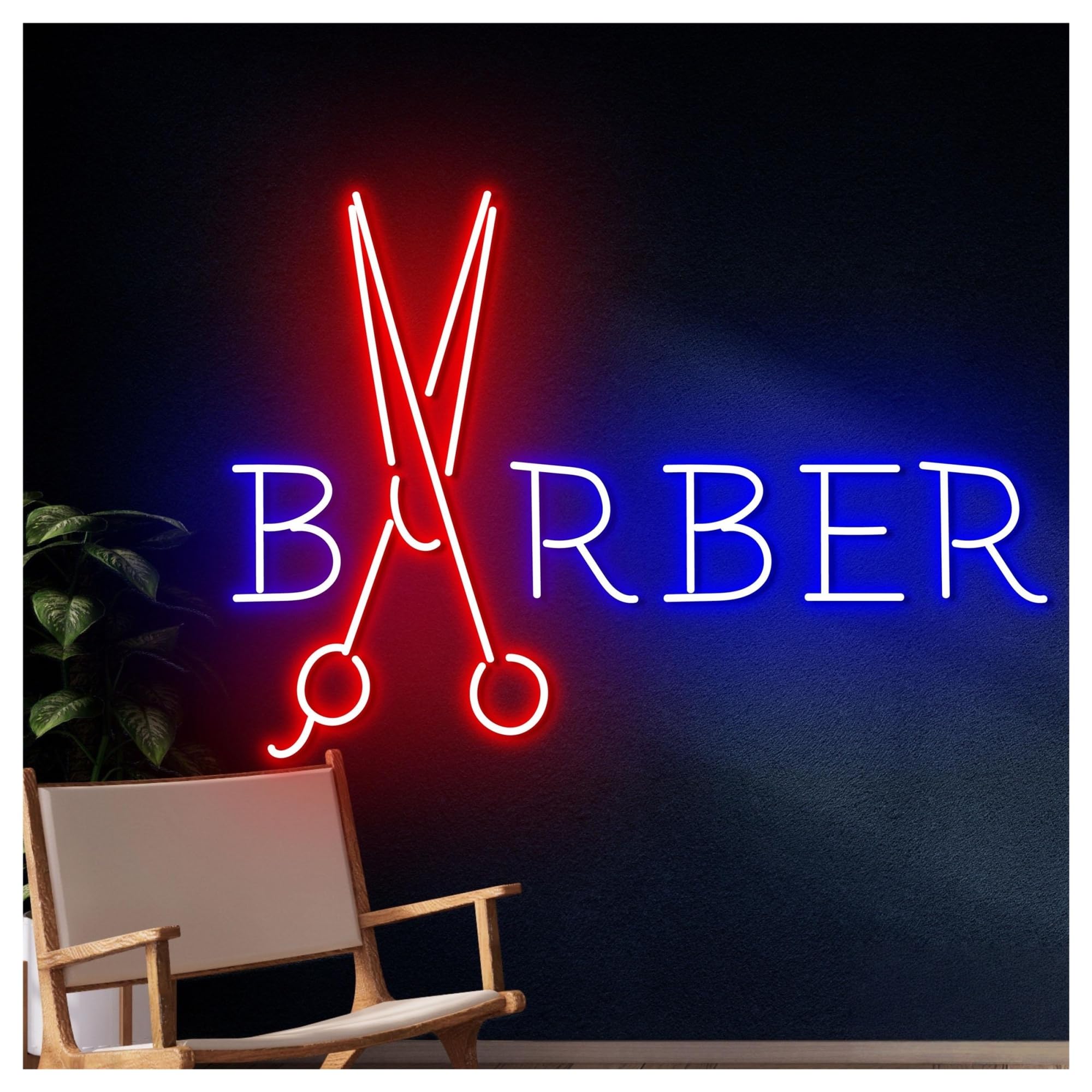Bunte Buchstaben Lichter Barber Neon Zeichen Shop Decor Friseursalon - Licht Herren Friseur Schaufenster Display Geschäftseingang 50cm