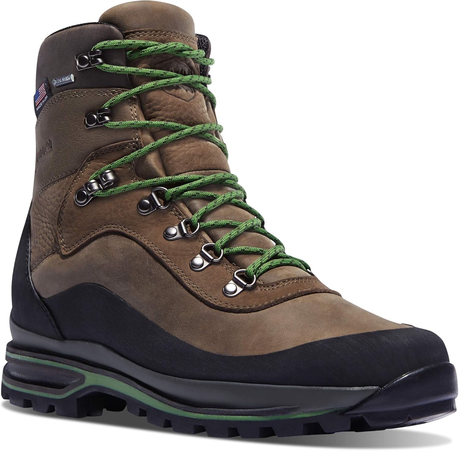 New Product Danner Men's 67810 Crag Rat USA 7 Gore-Tex Hiking Boot, Brown/Green - 8.5 EE