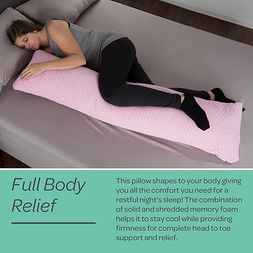 Miniatura 3 de Lavish Home - Almohada corporal de espuma viscoelástica, para dormir de lado, dolor de espalda, mujeres embarazadas, dolor de piernas y rodillas,