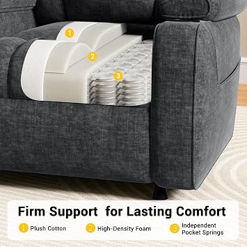 Amada Power Recliner Chair for Adults, One-Touch Synchronized Reclining