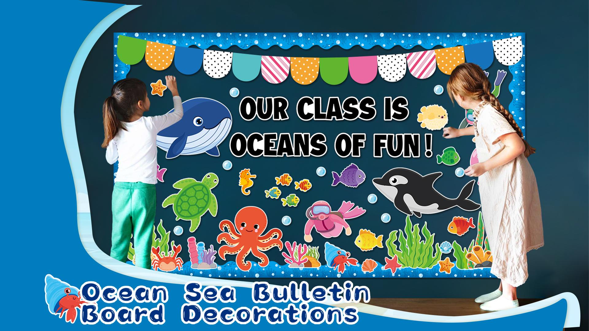 Back To School Decoration Under The Sea Bulletin Board Set - Ocean ...