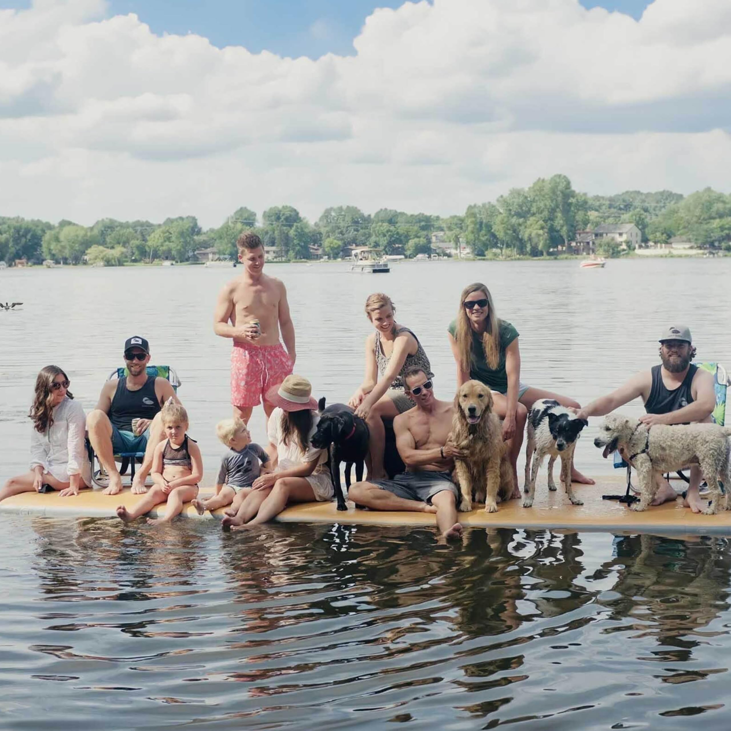 Paddle North Utility Dock 12' and 9' Inflatable Swim Platform for Lake, Ocean, Pool - Supports 2,000-2,500 Pounds - Easy Inflation (Utility Dock - 9' x 6')