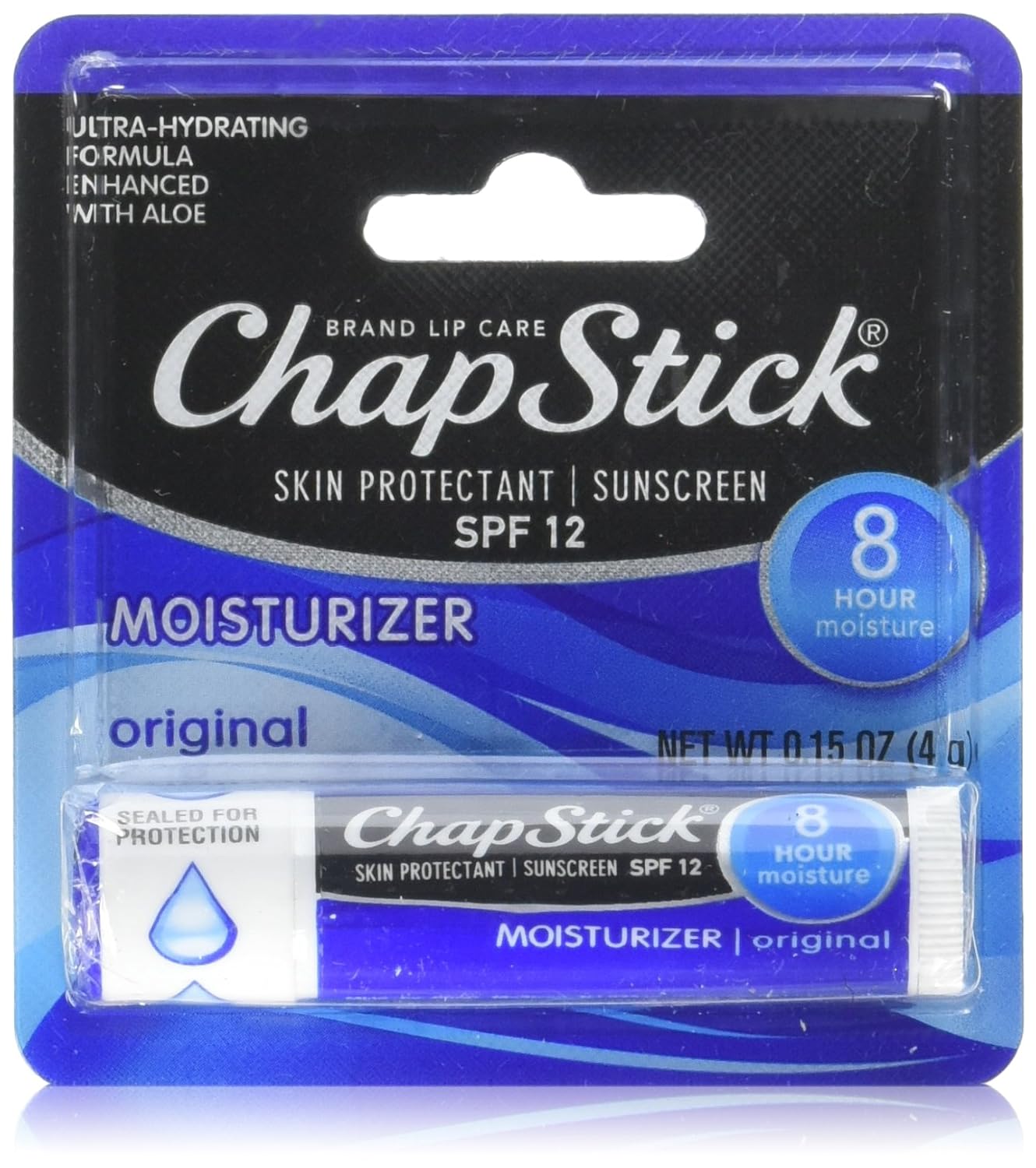 ChapStick Skin Protection Sunscreen Moisturizer Original SPF 12 0 15 oz Pack of 2