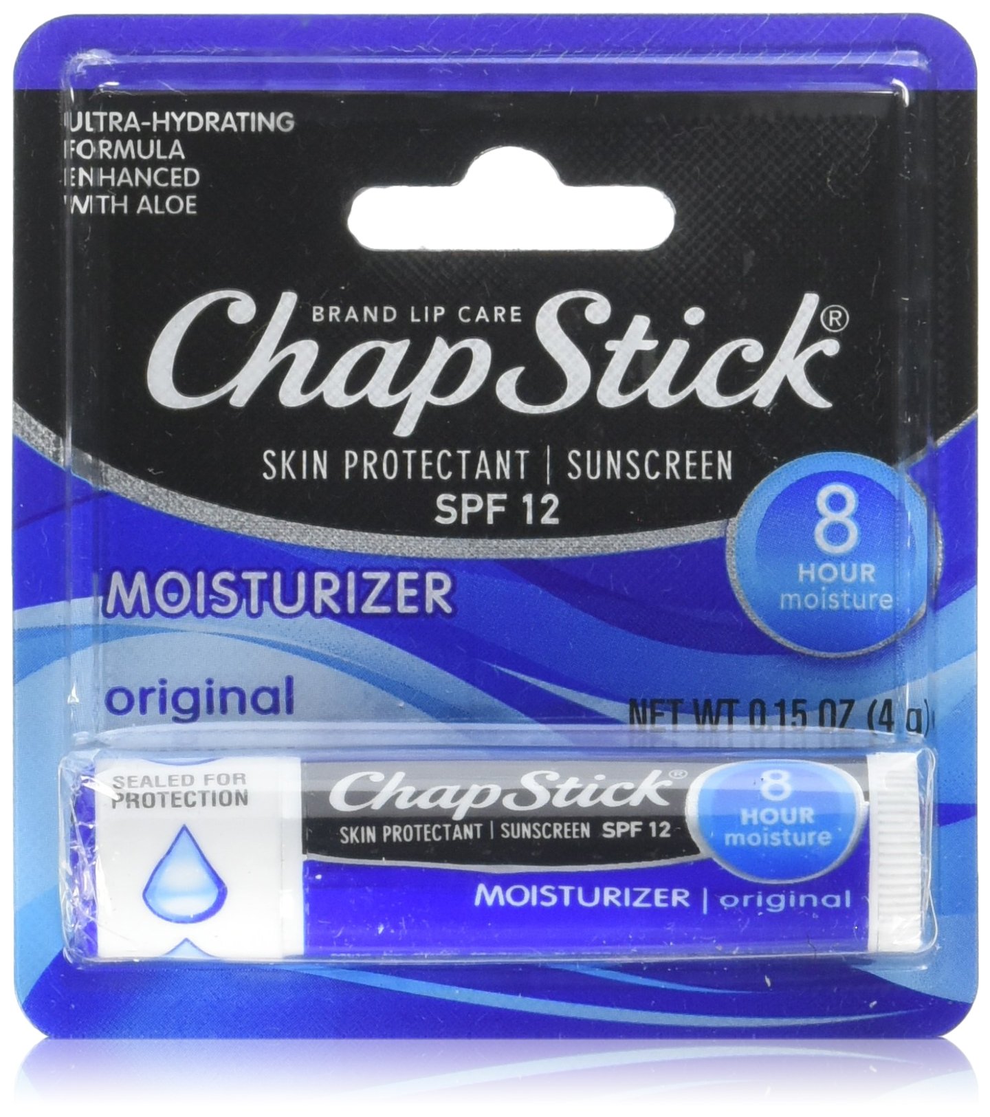 ChapStick Skin Protection Sunscreen Moisturizer Original SPF 12 0 15 oz Pack of 2