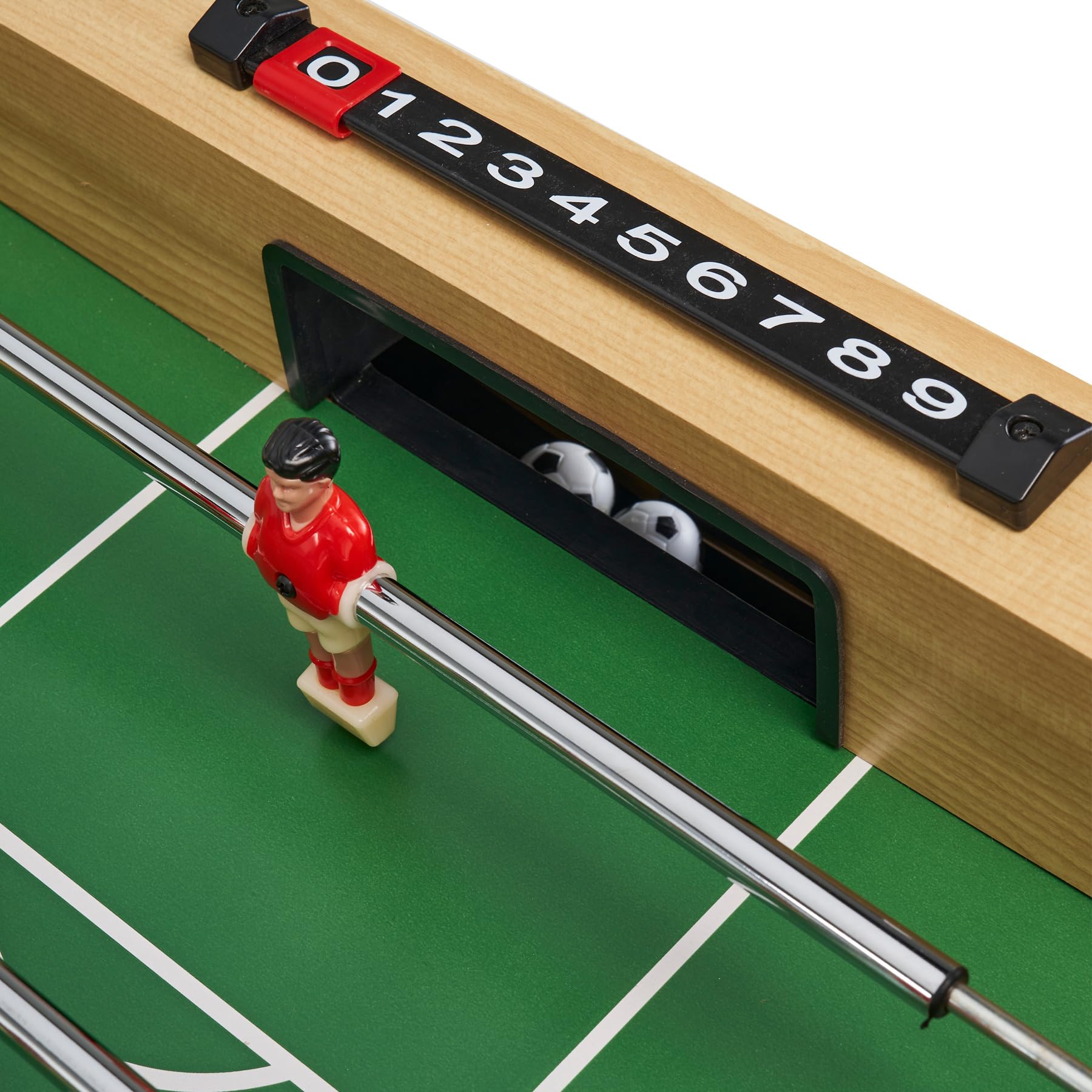 KANGUI Babyfoot Enfant Aspect Bois – 22 Joueurs et Barres Télescopiques