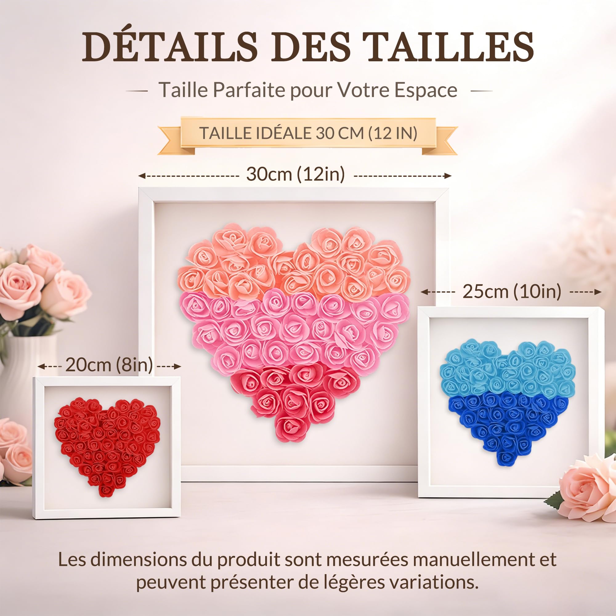 BEXOA Cadeau Fête des Mères Personnalisé, Boîte à Fleurs Cœur avec 2-6 Prénoms, Cadeau pour Maman et Grand-Mère (Style 1)