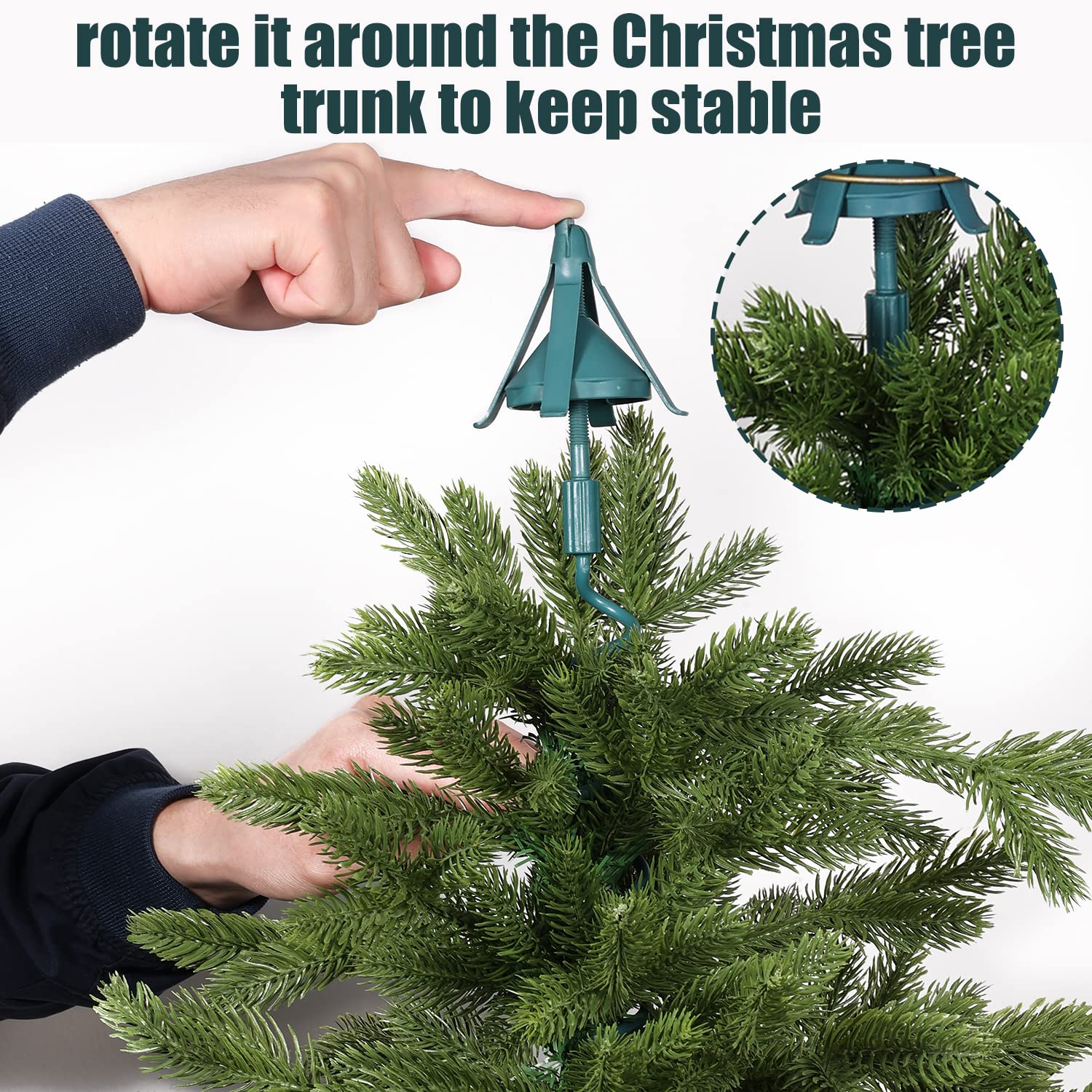 Supporto Universale Girevole per Topper Albero di Natale - Attacco Regolabile per Stabilizzare e Sostenere Decorazioni per Cime d'Albero - Adatto a Tutti i Tipi di Cime
