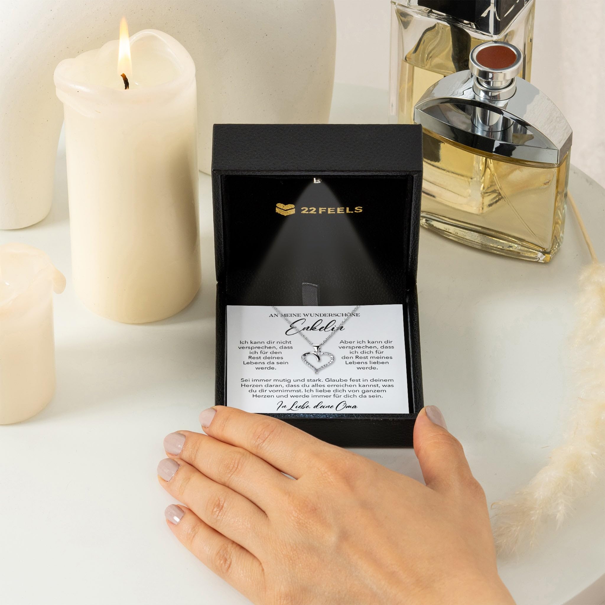 Silber 925 Herz Halskette Mädchen Frauen Geschenk Konfirmation Firmung 18. Geburtstag Weihnachten