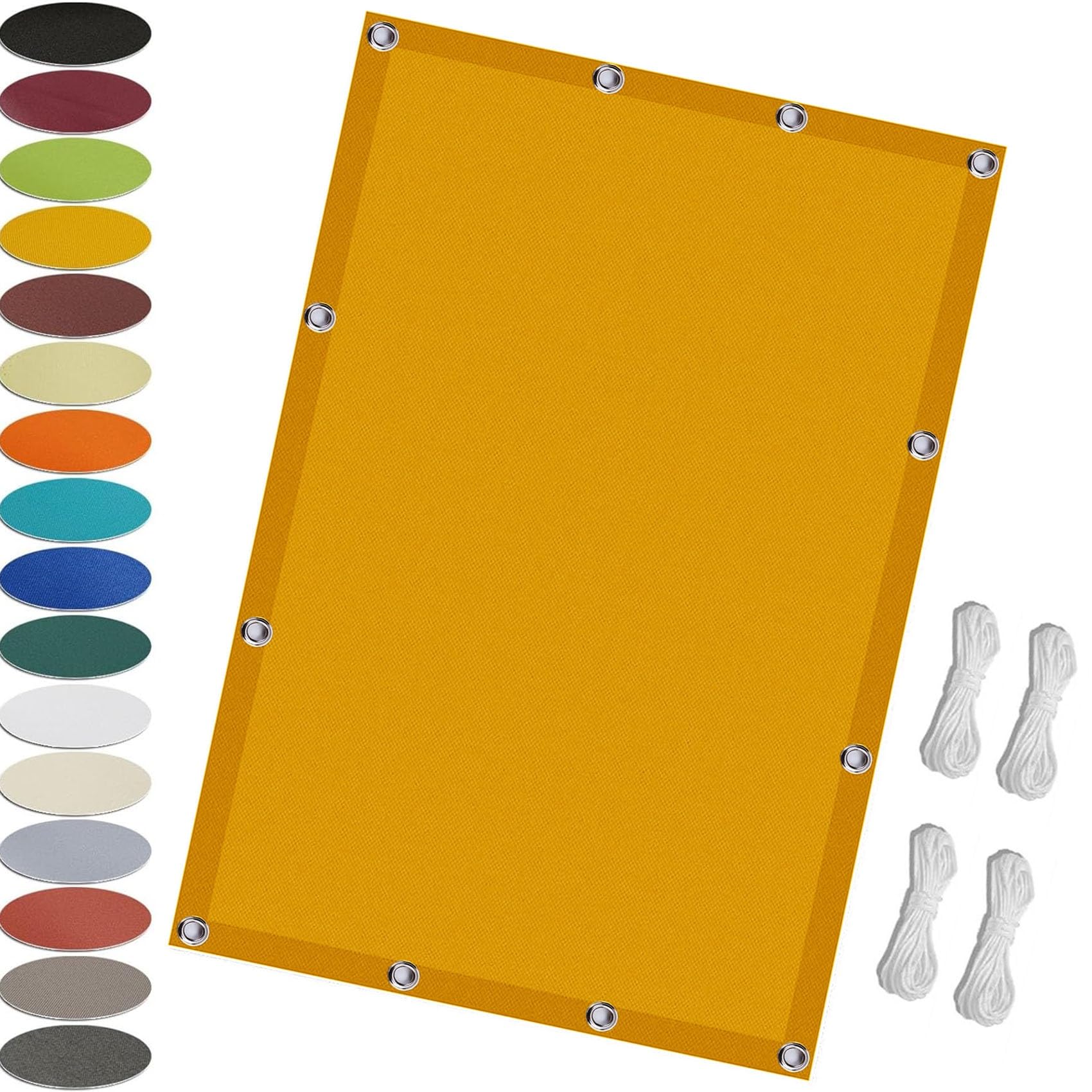 Voile d'ombrage avec oeillets 1.7 x 4 m fini les coups de soleil au jardin