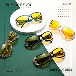 FEISEDY Verres de vision nocturne polarisés pour les femmes Lentille jaune Anti Glare Sécurité Conduite UV Protection B0103