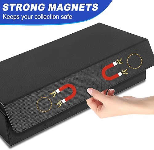 Miniatura 3 de LEFORZ Juego de cajas de cartas 6 en 1, caja de almacenamiento extragrande para juegos de cartas premium con 5 fundas de cartas pequeñas compatibles