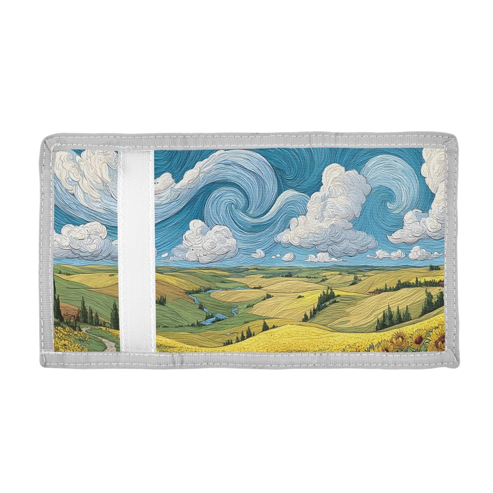 FOLIOSA Countryside Painting Kids Wallet for Boys Girls Youth, Compact Fabric 4.9×2.9 in