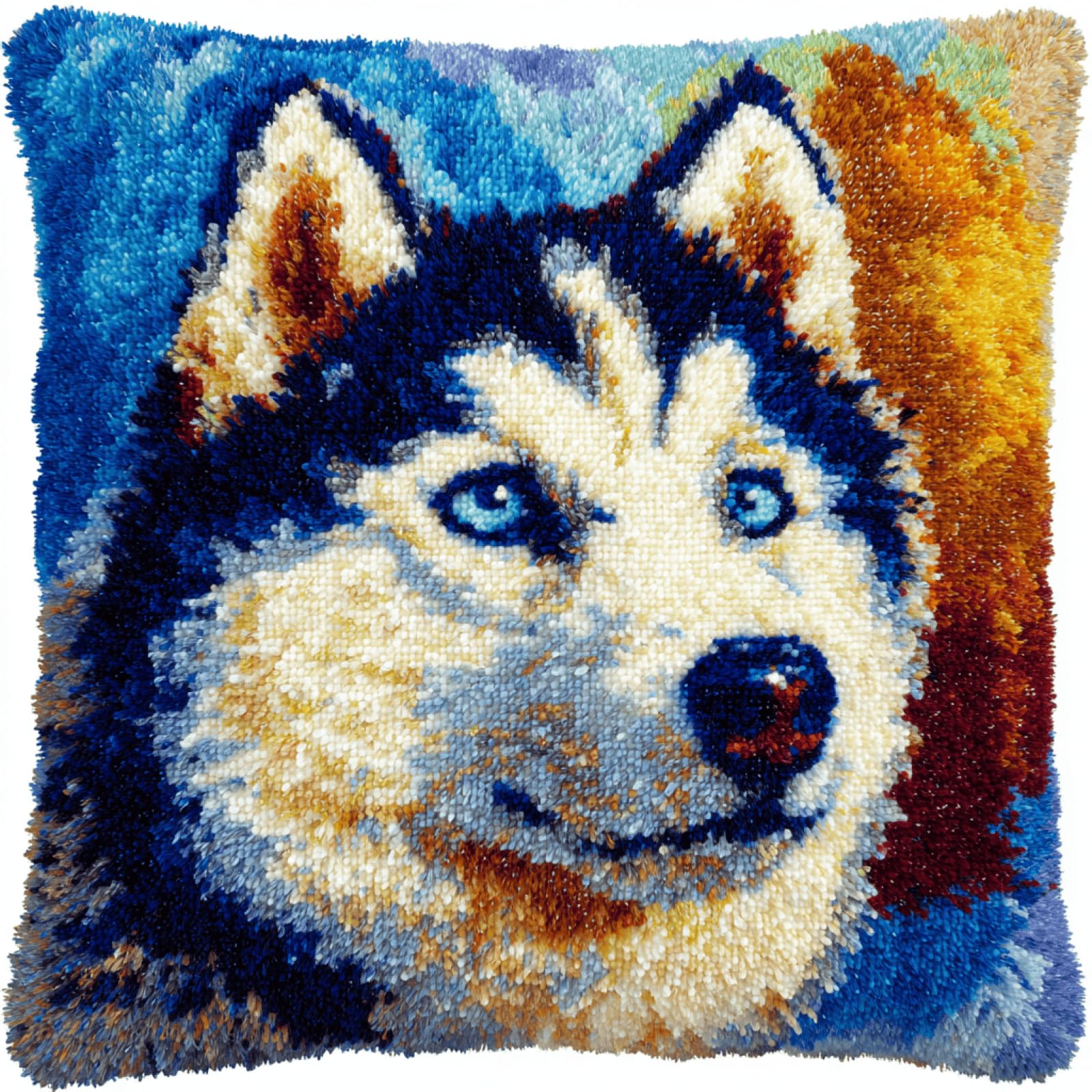 kitphoenix Pre-Printed Latch Hook Cushion Kit Husky