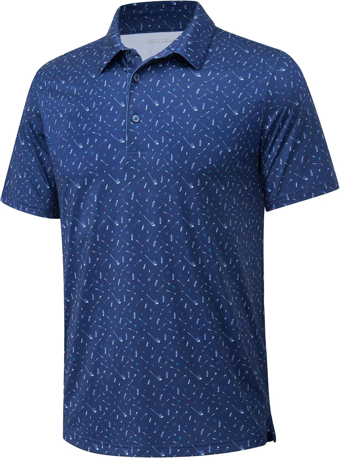 MAGCOMSEN Mens Polo Shirts Short Sleeve Print Patterns Collared Shirt Performance Moisture Wicking Golf Polos