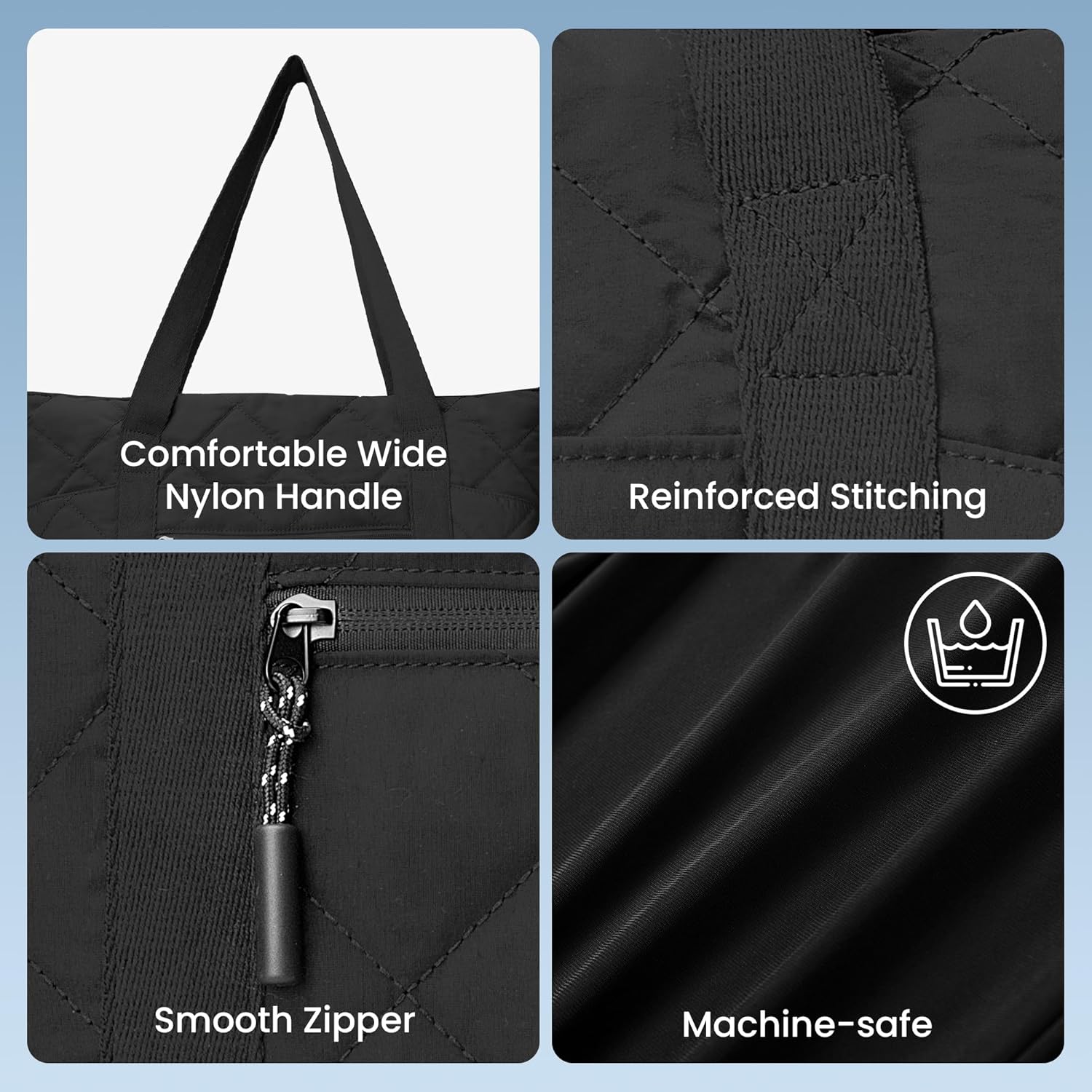 befen Laptop Tote Bag for Women Work, Travel Tote Bags Nurse Puffer Quilted Handbags, Lightweight Waterproof Beach Purse - Image 8