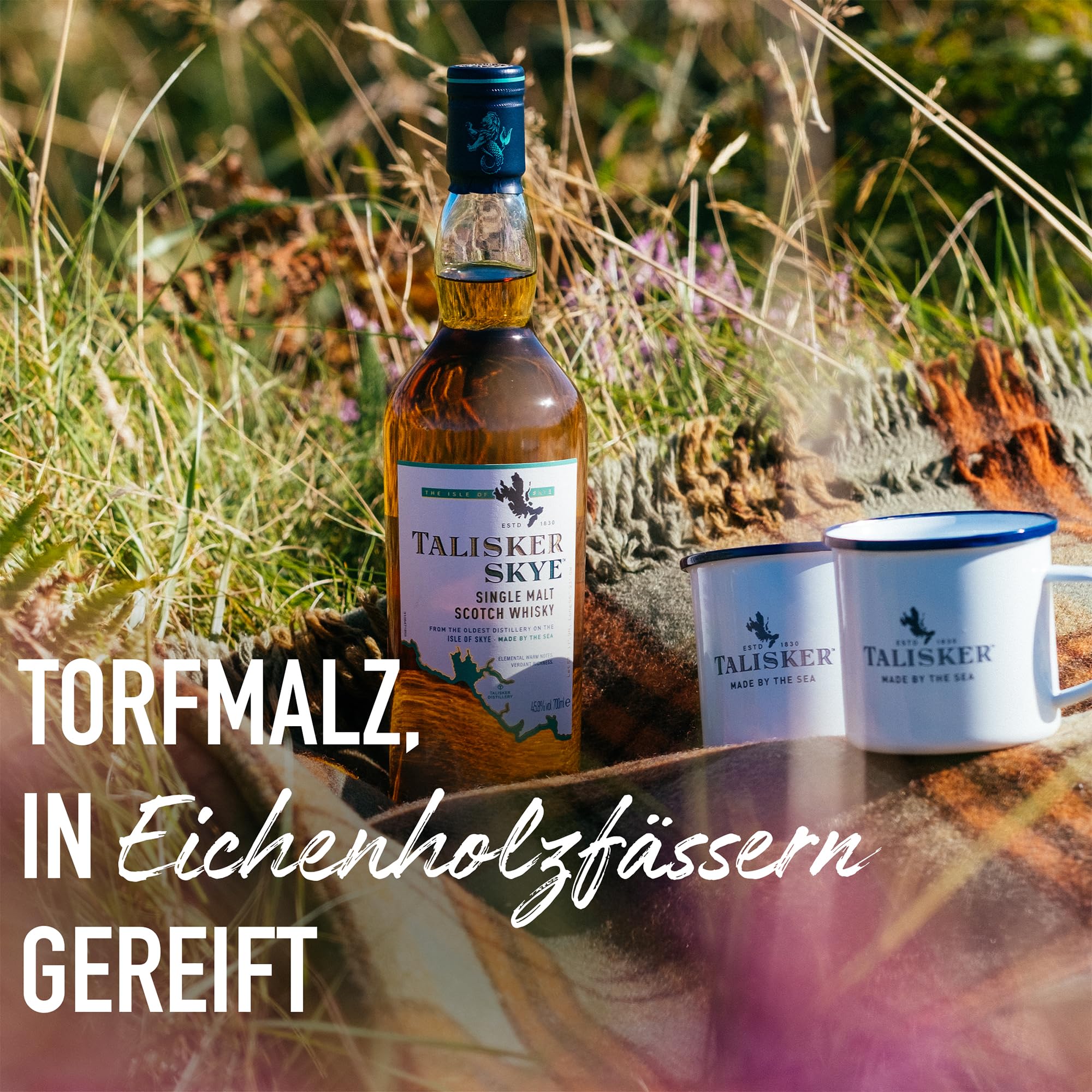 Talisker Skye, Single Malt Scotch Whisky, aromatischer Single Malt, handgefertigt von der schottischen Insel Skye, 45.8% Vol, 700ml Einzelflasche