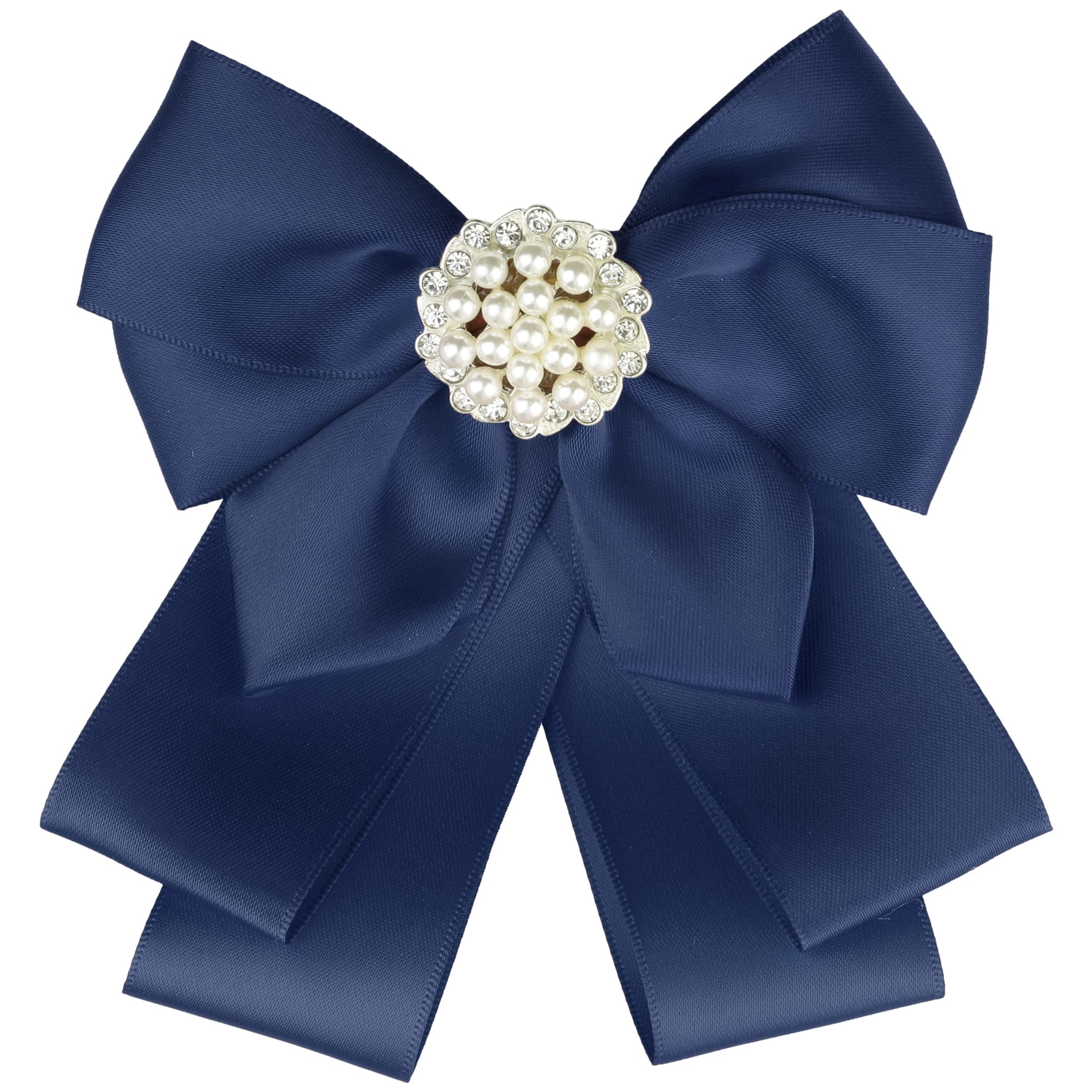 Women School Uniform Faux Ribbon Bowknot Pin Collar Necktie Bow