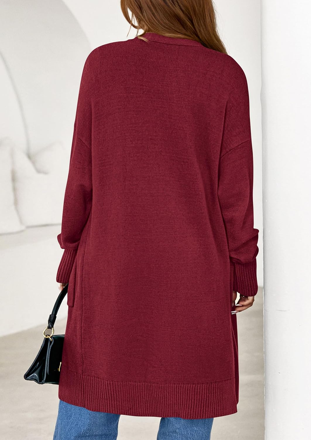 PRETTYGARDEN Women's Long Oversized Cardigans 2026 Fall Trendy Long Sleeve Open Front Chunky Sweater Knit Winter Clothing - Image 5