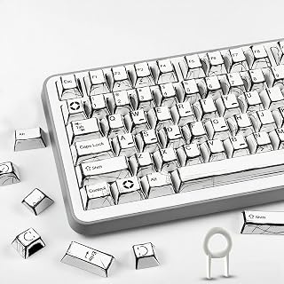 136 Keys PBT Keycaps Cherry Profile for 60% 65% 75% 80% 100% MX Switches Mechanical Keyboard, SEEFY_KSA Dye-Sub 3D Graffiti Design Keycaps Set