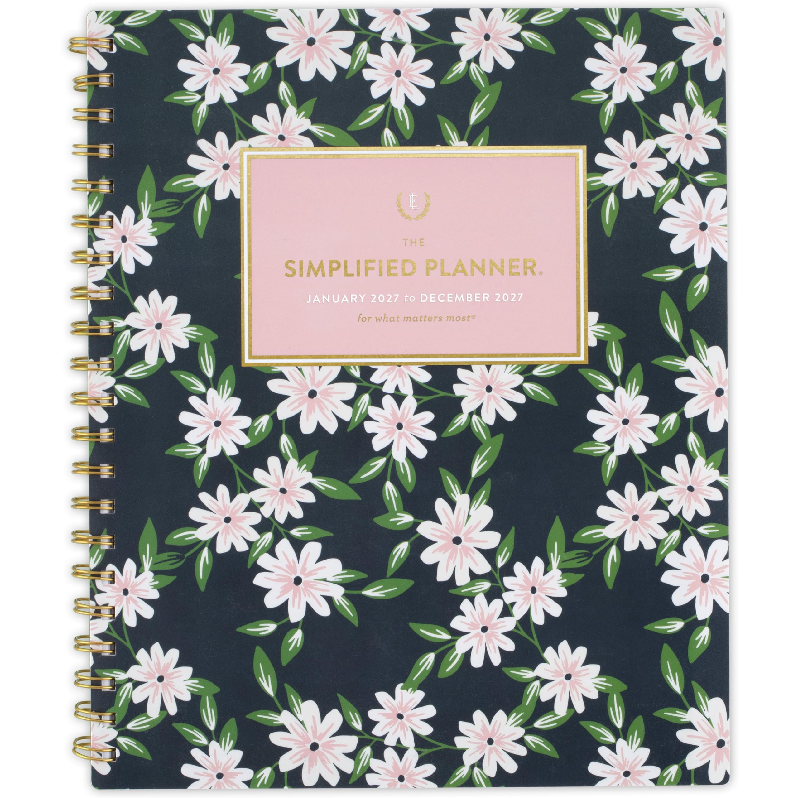 AT-A-GLANCE 2027 Planner, Simplified by Emily Ley, Weekly & Monthly, 8.5" x 11", Berry Floral (EL59-905-27)